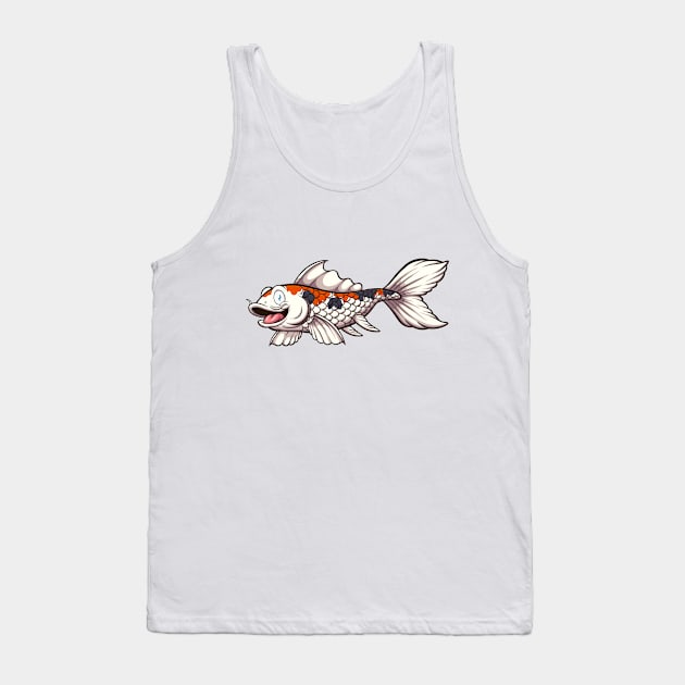 Cute Koi Karp Fish Tank Top by TheMaskedTooner